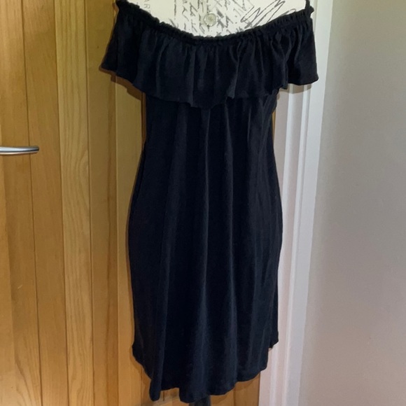 100% Prima Cotton Black Goldie, off the shoulder Sun dress. Like new! Small - Picture 3 of 14